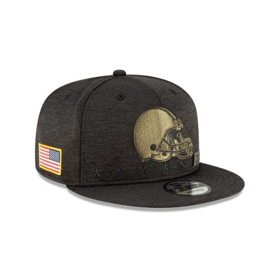 Cleveland Browns Gorra | New Era NFL Salute To Service 9fifty Snapback Cap Mexico - Negros